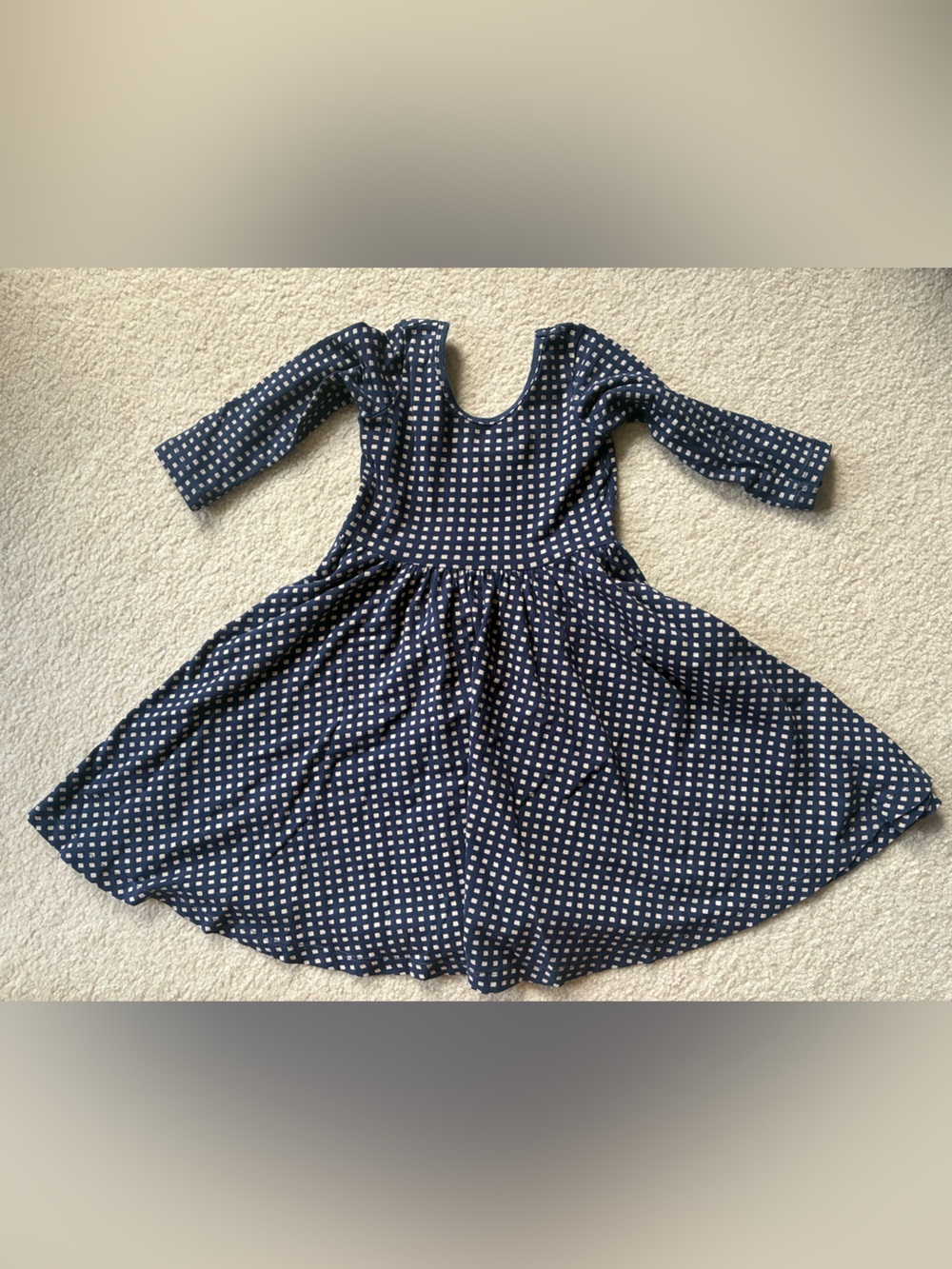 Alice & Ames Navy Gingham Twirl Dress